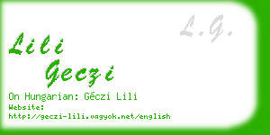 lili geczi business card