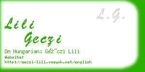 lili geczi business card